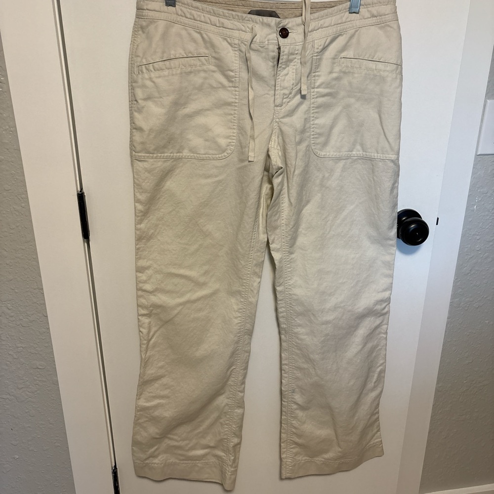 The North Face Wide Leg Utility Hiking Pants Beige Size 12 Gorpcore Travel Pants